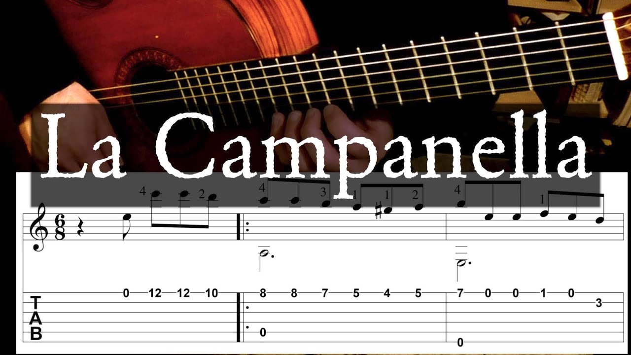 LA CAMPANELLA - Paganini - Full Tutorial with TAB - Easy Arrangement - Fingerstyle Guitar