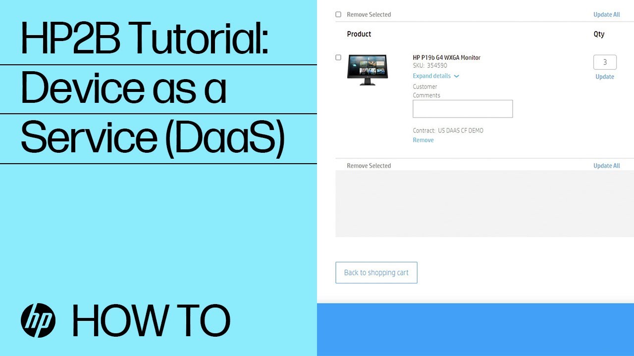 HP2B Tutorial: Device as a Service (DaaS) | HP Support