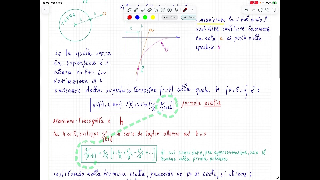 Formula approssimata Energia Potenziale Gravitazionale