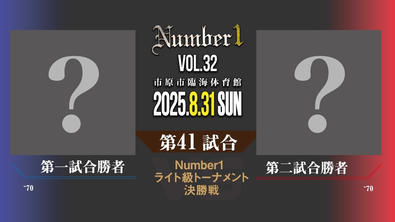 アキラ（Local） vs 椎名マン（千葉TRIBE）｜Number1 vol.32｜第41試合｜Number1ライト級トーナメント決勝戦