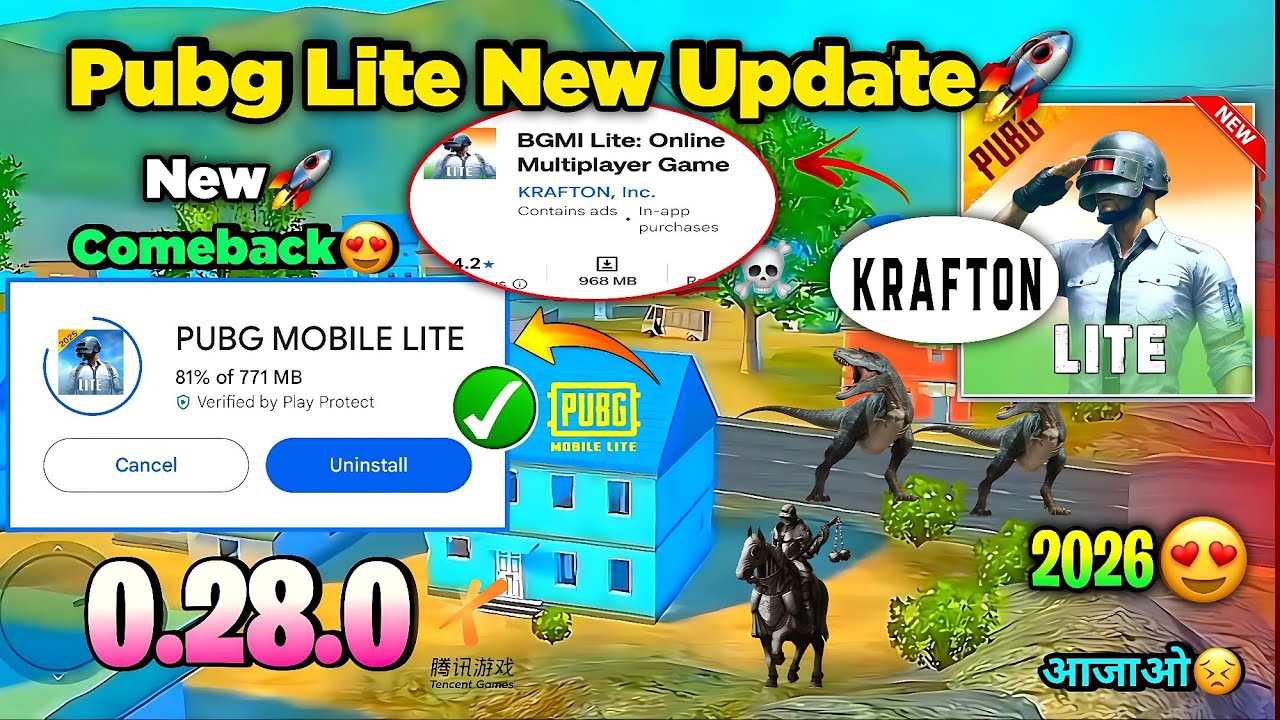 😱Pubg Lite New Comeback😍Bgmi Lite Update 2026 | Pubg/Bgmi Lite😳 Krafton Update 2026 🔥