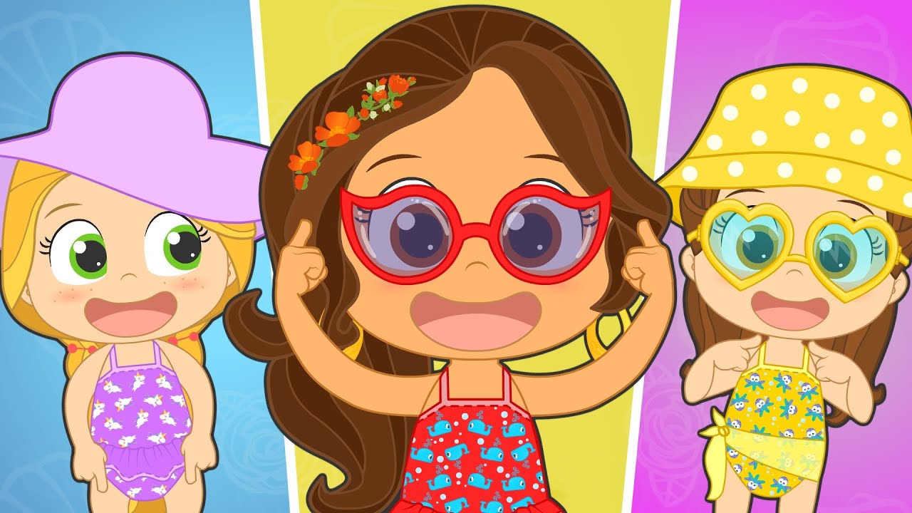 FAIRYTALE PRINCESSES 👸🏰 dance the song of Head, Shoulders 👑 Karaoke for kids