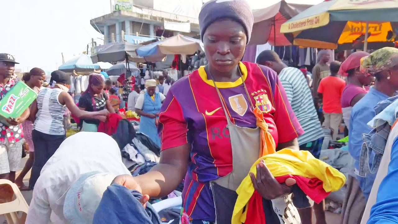 CLOTHING MARKET IN GHANA, MAKOLA MARKET