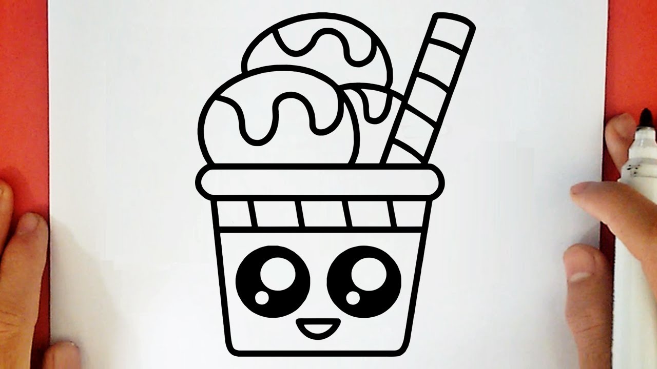 COMO DIBUJAR UN HELADO KAWAII