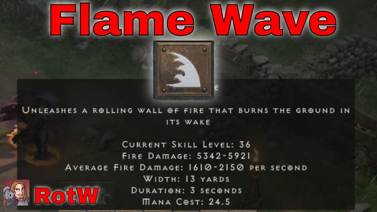 D2R Skills & Abilities - Flame Wave (Warlock Chaos Tree){RotW}