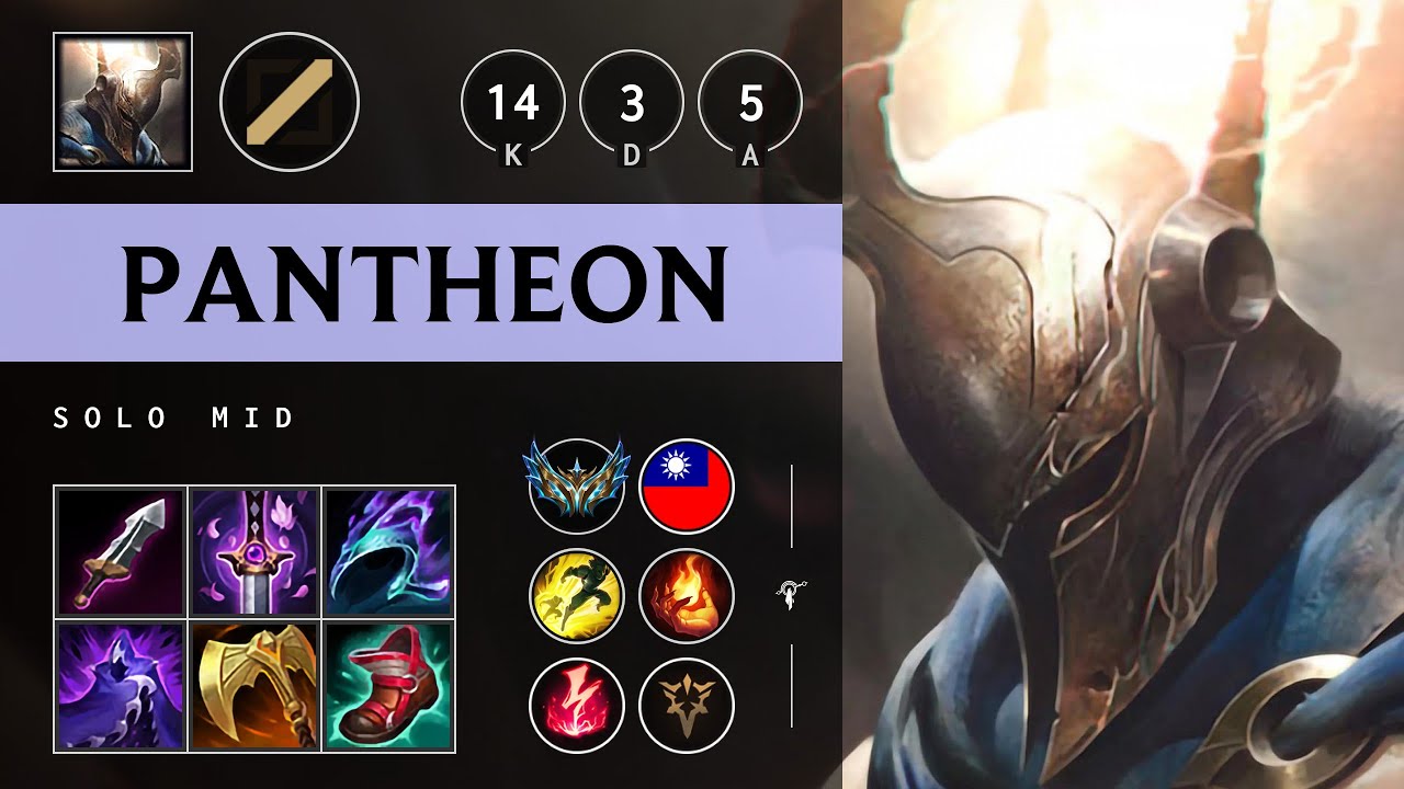 Pantheon Mid vs Kayn: Godlike - TW Challenger Patch 14.24