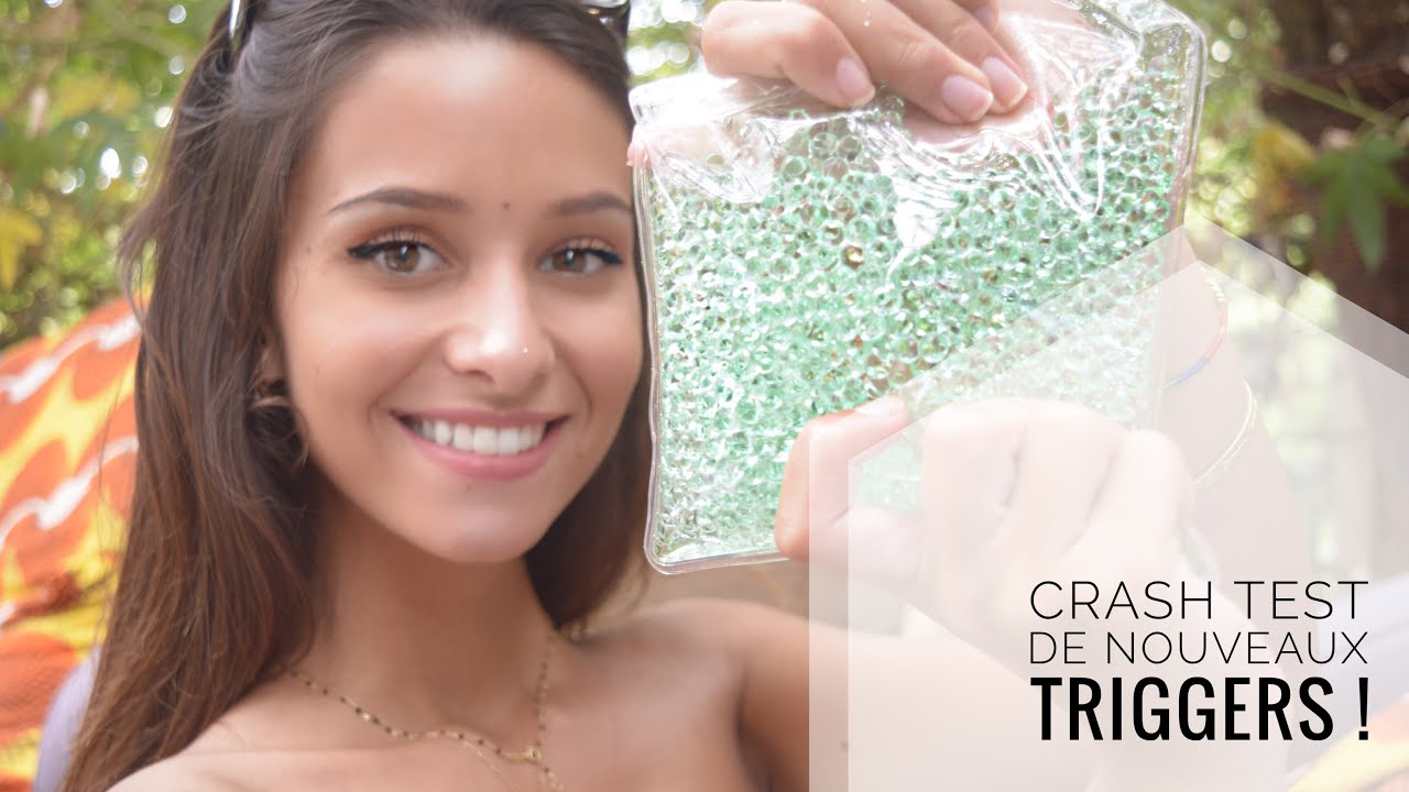 ASMR FRANÇAIS - Je teste des nouveaux triggers avec vous (Slime, coussin relaxant, éponges)
