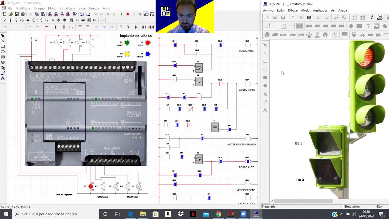 Impianto semaforico in logica programmabile