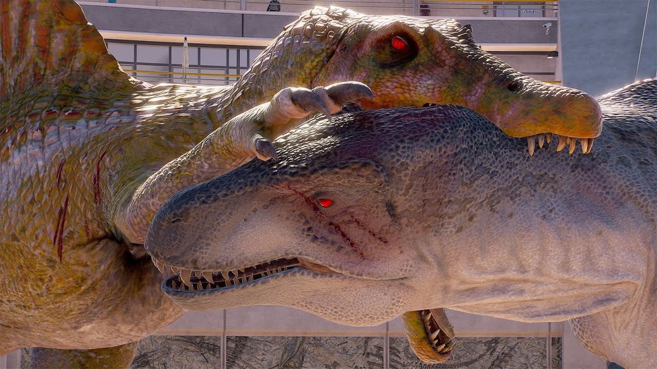 SPINOSAURUS x5 vs INDOMINUS REX x5! 🦖💀 Ultimate Dino War | Jurassic World Evolution 3
