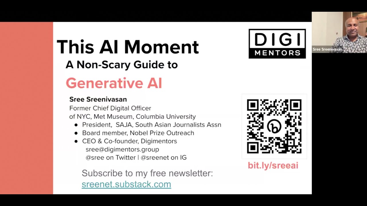 SPJ Freelance Community webinar: AI for Journalists with expert and digital guru Sree Sreenivasan
