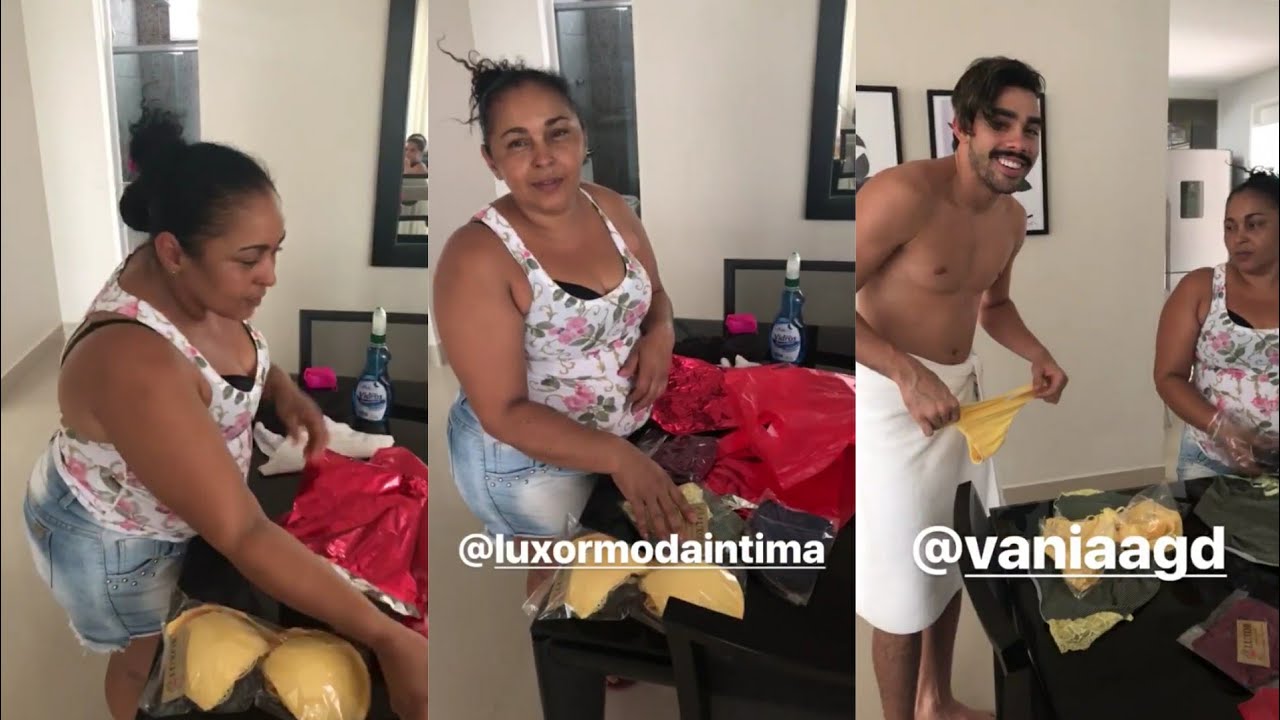 Gabriel Diniz Brinca com Vania Com os Presentes Que Ela Recebeu