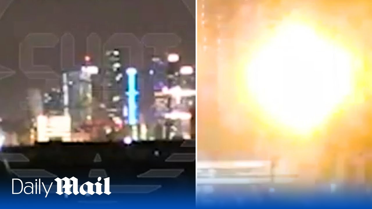 Moment Ukrainian kamikaze drone slams into Moscow skyscraper in new attack