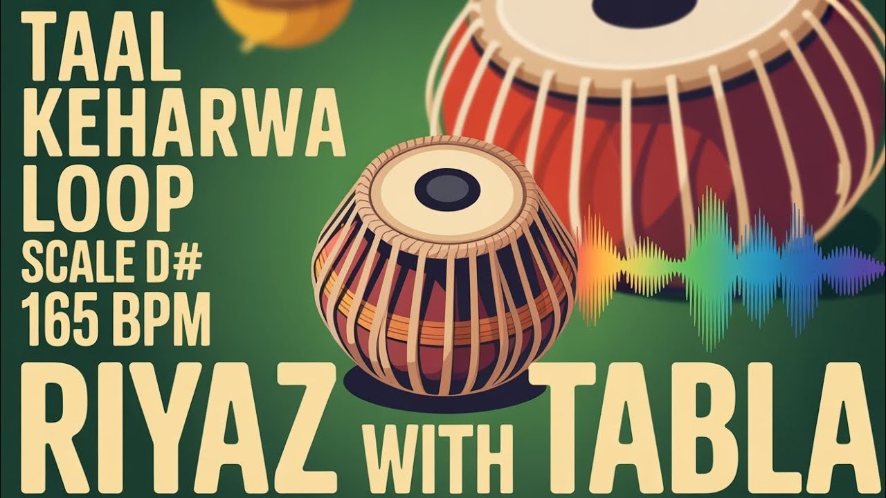 Taal Keherwa Loop | 165 BPM | D# Kali 2 | Bhajans, Songs #rhythm #riyazwithtabla