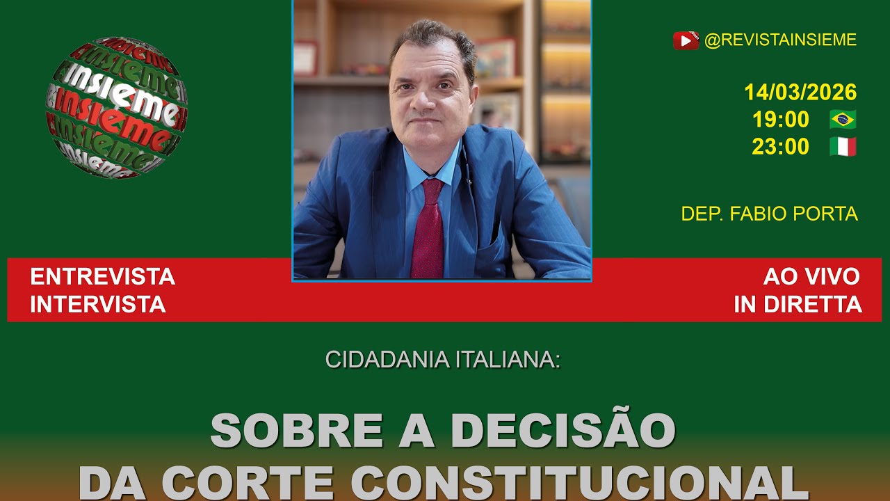 INSIEME AO VIVO | Deputado Fabio Porta analisa decisão da Corte Constitucional