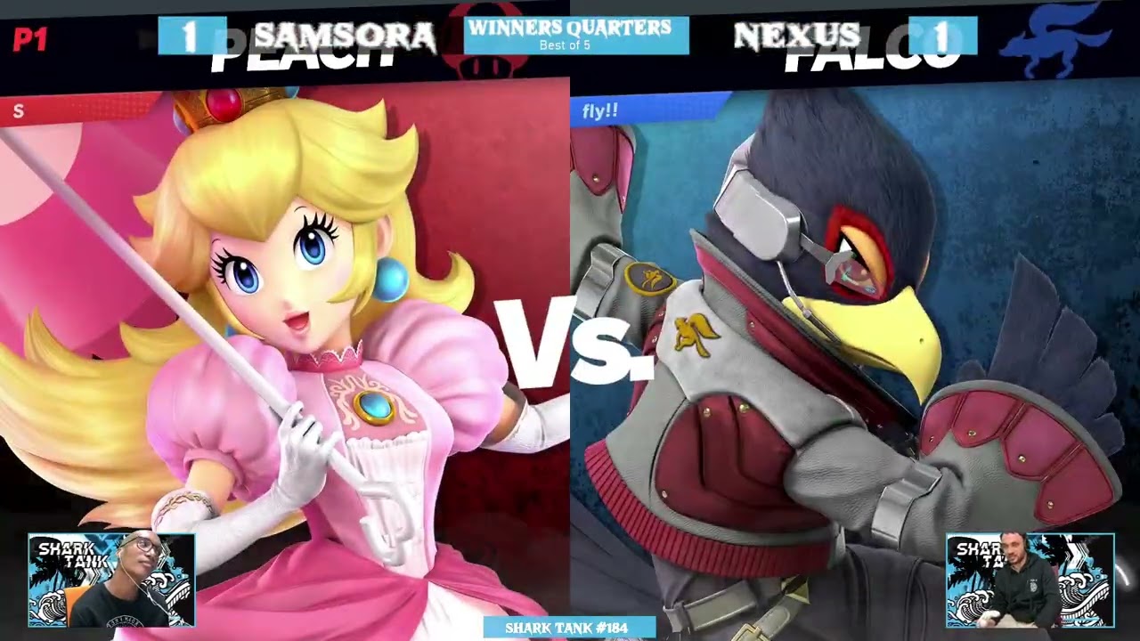 Shark Tank # 184 Winners Quarter Final - Samsora (Peach) Vs. OA FC | Nexus (Falco) - SSBU Tournament