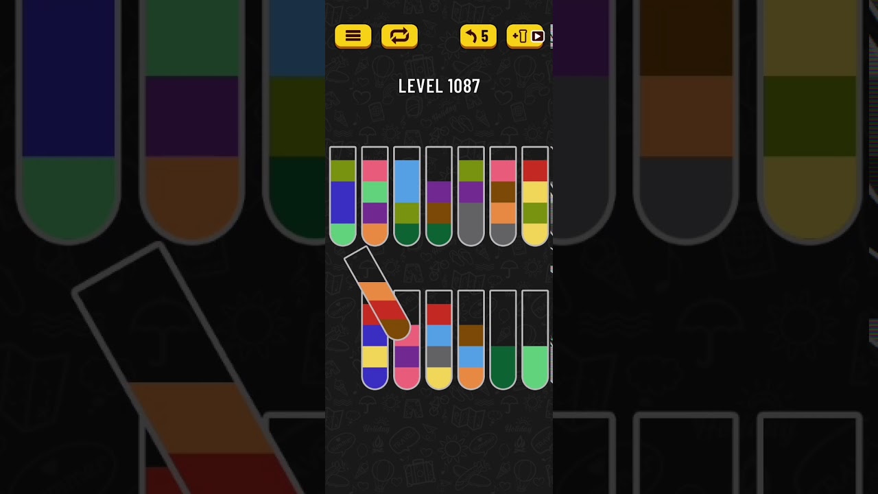 Water Sort Puzzle Level 1087 Walkthrough Solution Android/iOS 💦