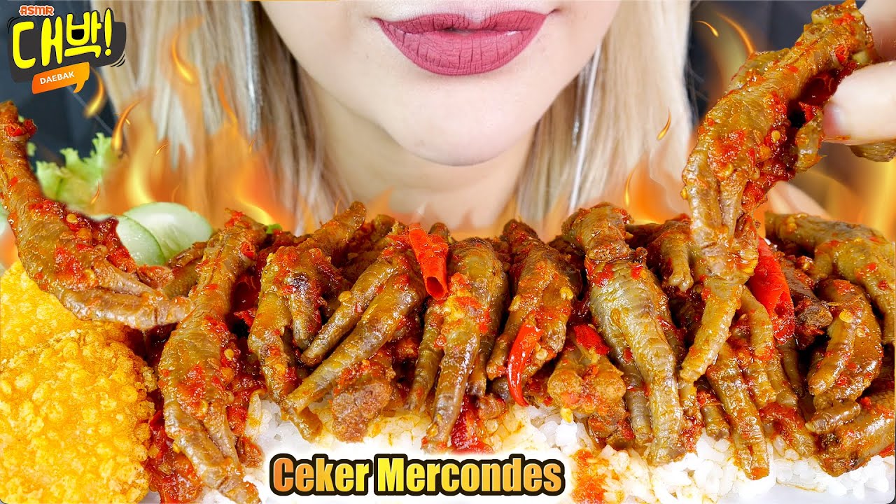 REQUEST#68: ASMR 🐾🐔CEKER MERCONDES BY DAPURQEISHA 🥵🔥 | SPICY CHICKEN FEET