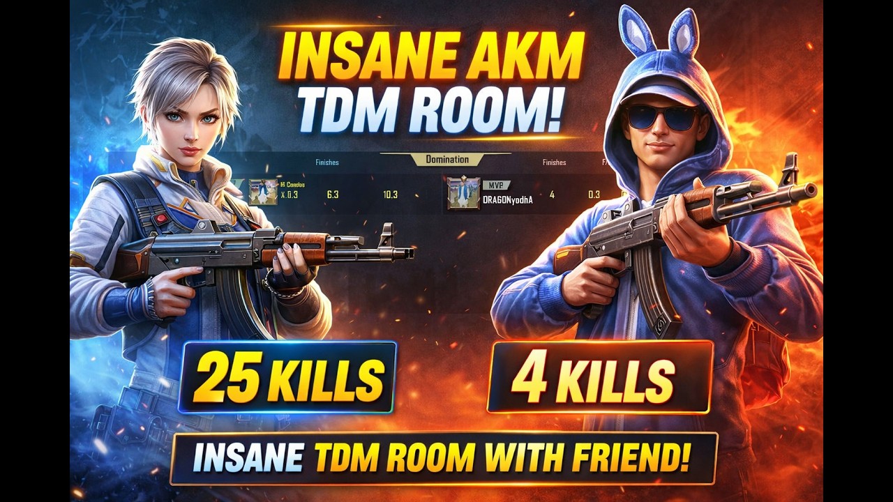 Destroying My Friend in TDM 25 Kills with AKM | BGMI