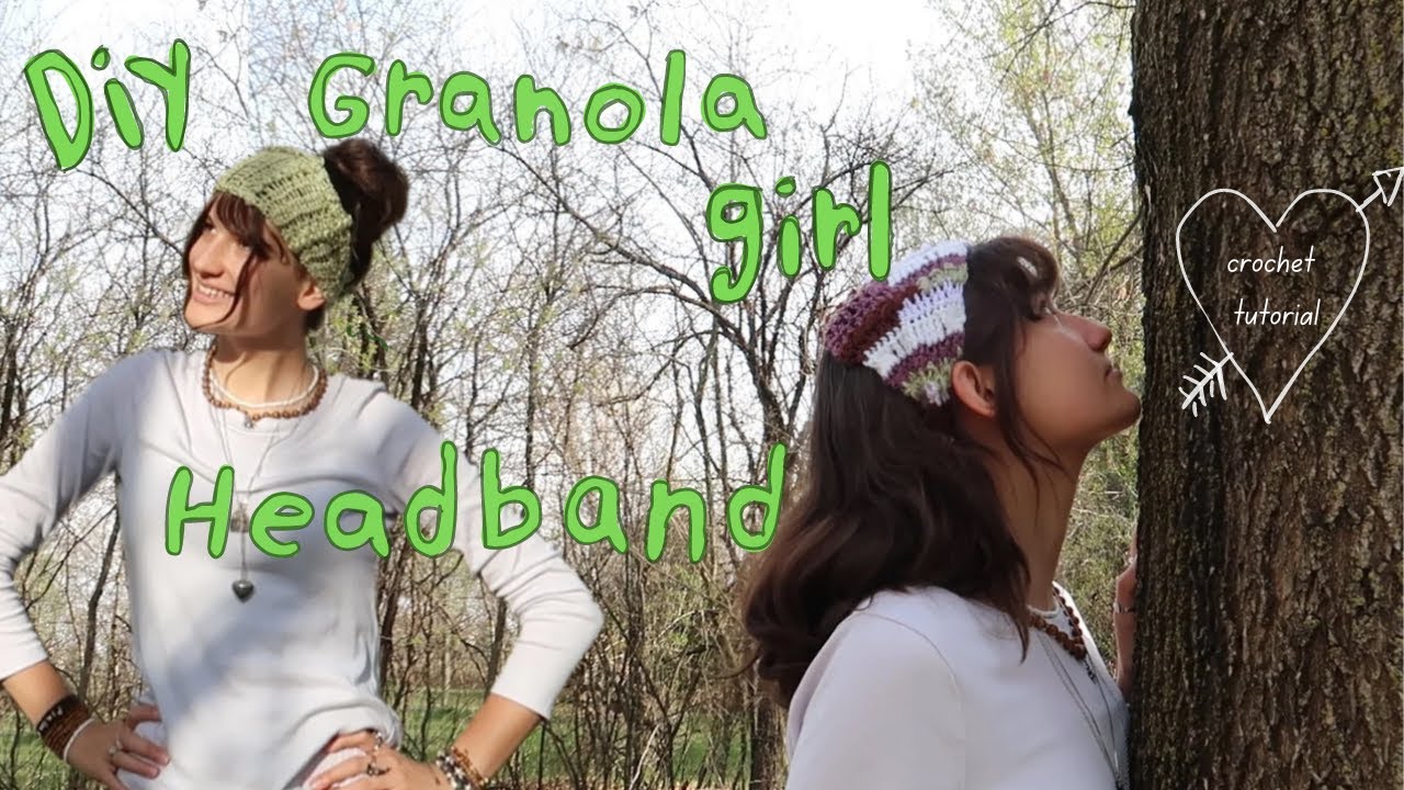 Crochet Wide Headband Tutorial 🏕️ granola girl / hippie headband ☆ (beginner friendly)