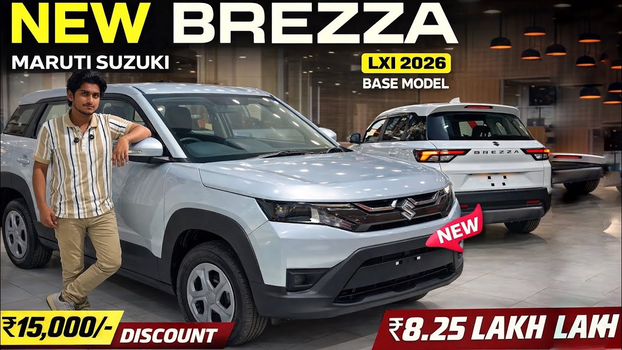 New Brezza LXI CNG Silver 2026 🔥 Budget SUV with 25+ KM Mileage?| On Road Price !