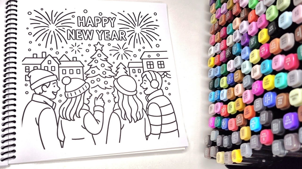 Cozy Christmas Coloring | ASMR Relaxing & Satisfying