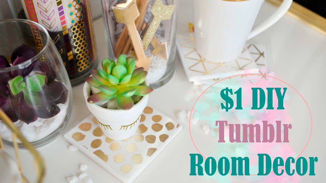 Dollar Tree DIY: GOLD DECOR  (YOU GOTTA TRY!) Tumblr Office/Room