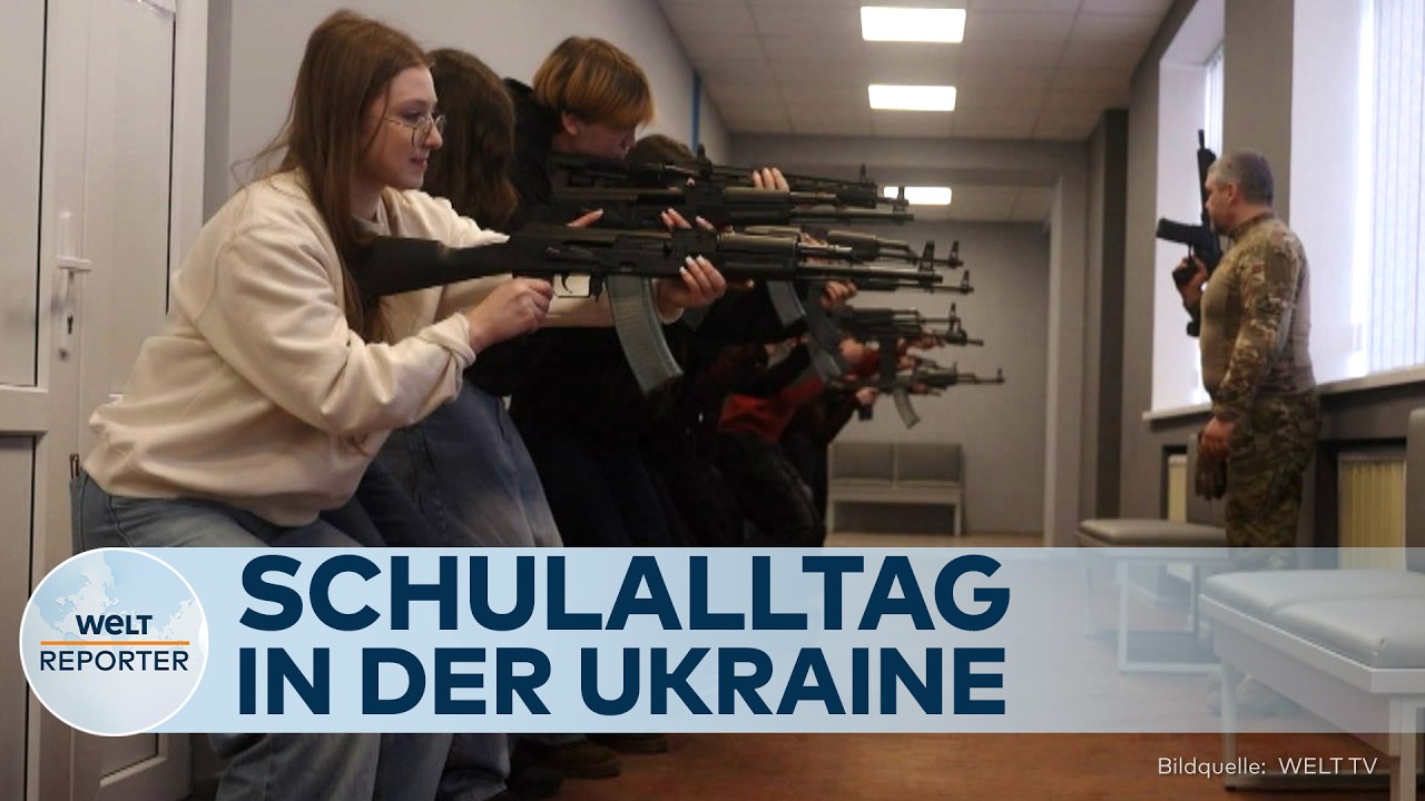 KRIEG IN DER UKRAINE: Zehntklässler hantieren mit Waffen! Verteidigungsunterricht für Schüler