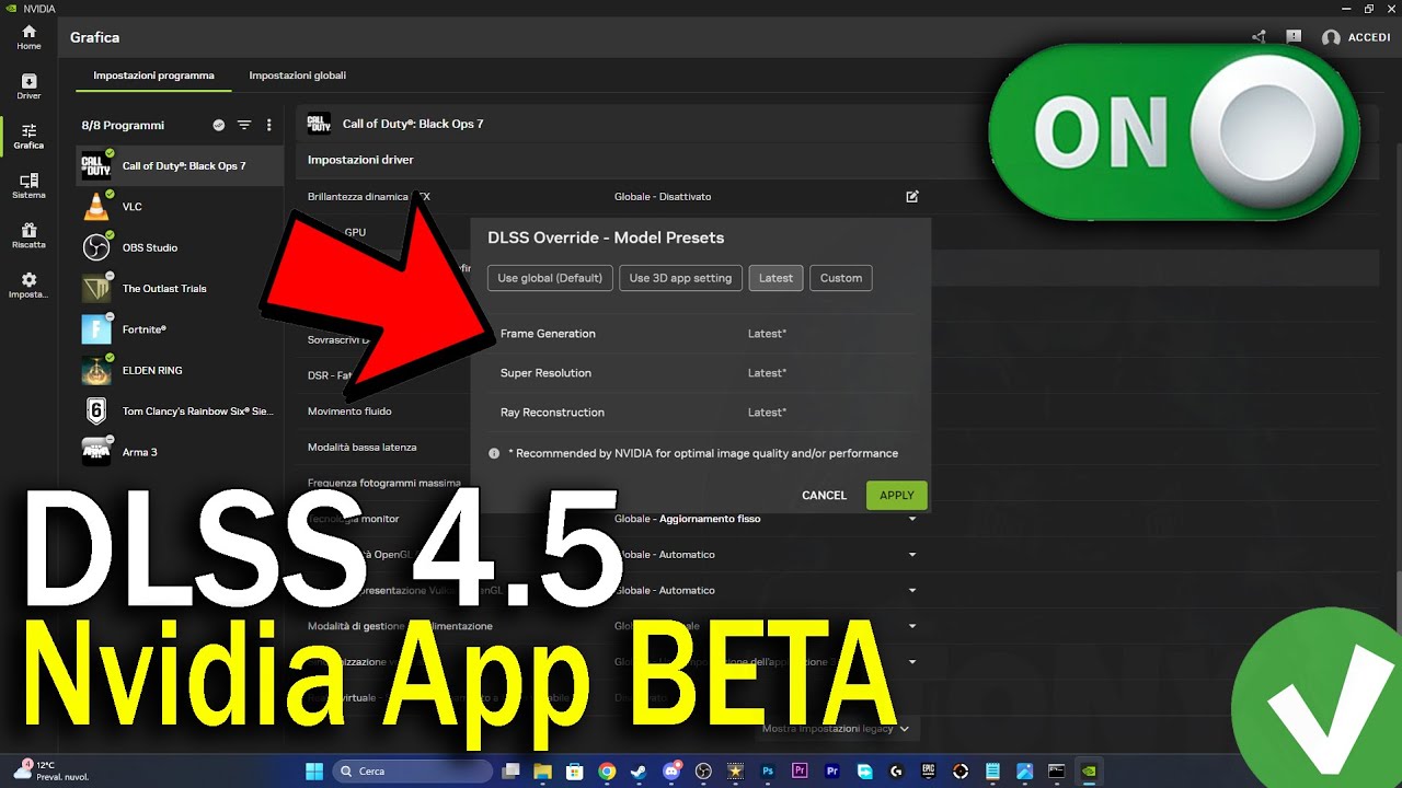 ✅Вот как включить DLSS 4.5 во всех играх — приложение nvidia #nvidia