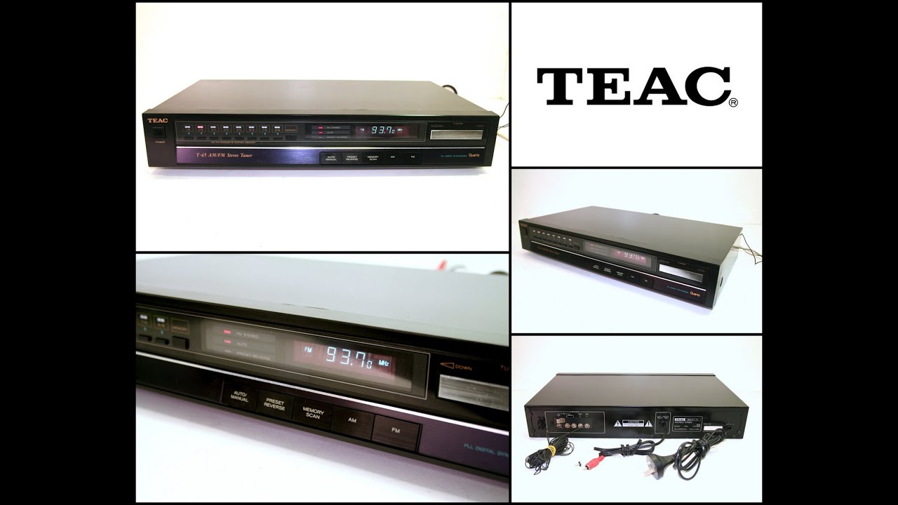 Vintage TEAC T-45 Quartz PLL Digital Synthesizer AM FM Stereo Tuner