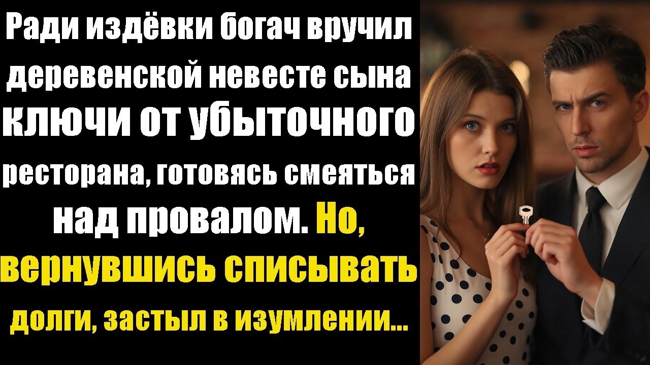 Ради издёвки богач вручил деревенской невесте сына ключи от убыточного ресторана, готовясь смеяться
