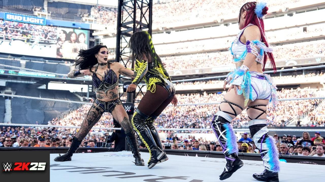 Naomi vs  Rhea Ripley vs  IYO SKY Women's World Title Match SummerSlam WWE 2K25