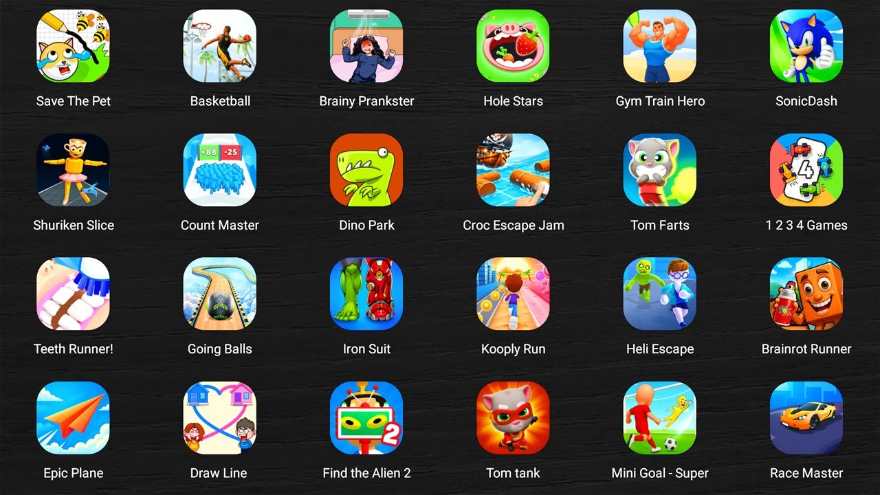 Roblox,BOB the DENTIST,Hill Climb Racing,Scary Teacher 3D,Poppy Playtime 4,Find the Alien 2...