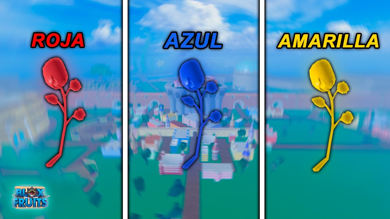 ✅ &iexcl;UBICACIONES de las FLORES de BLOX FRUITS! (Roja, Azul y Amarilla)