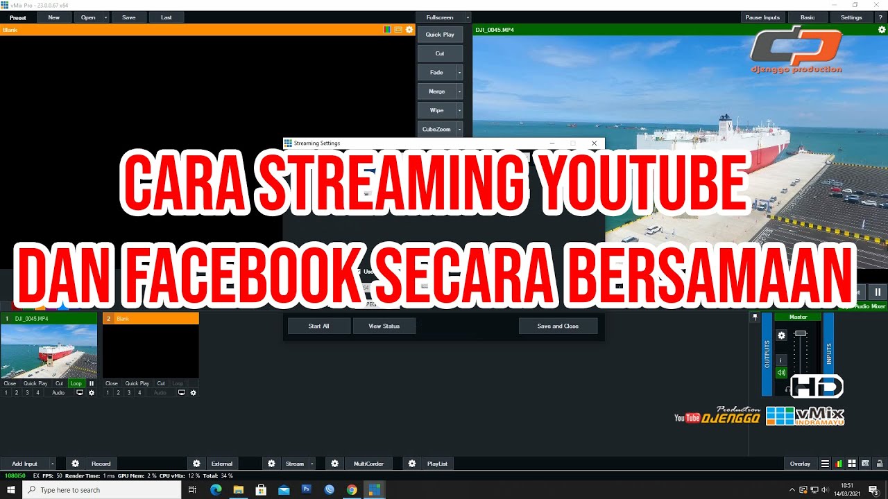 CARA STREAMING YOUTUBE DAN FACEBOOK SECARA BERSAMAAN