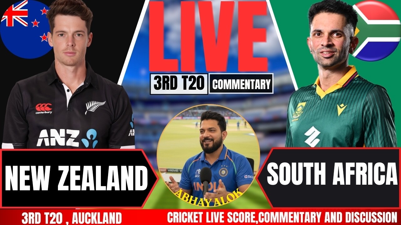 New Zealand vs South Africa | 3rd T20 LIVE | Live Score & Commentary | SA vs NZ