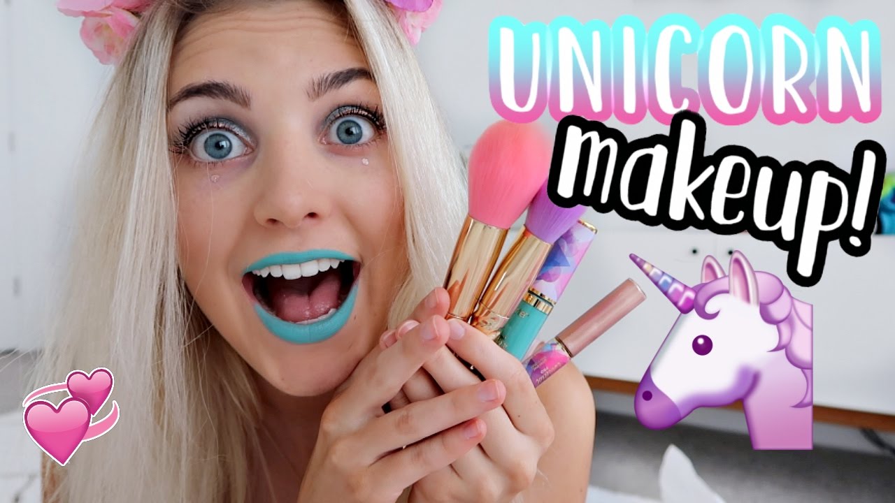 FULL FACE OF UNICORN MAKEUP! Trying New Makeup!
