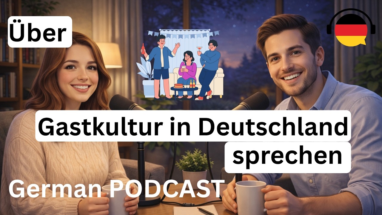 Deutsch lernen im Alltag: Zu Besuch bei einer deutschen Familie (Deutsch Podcast B1–B2)