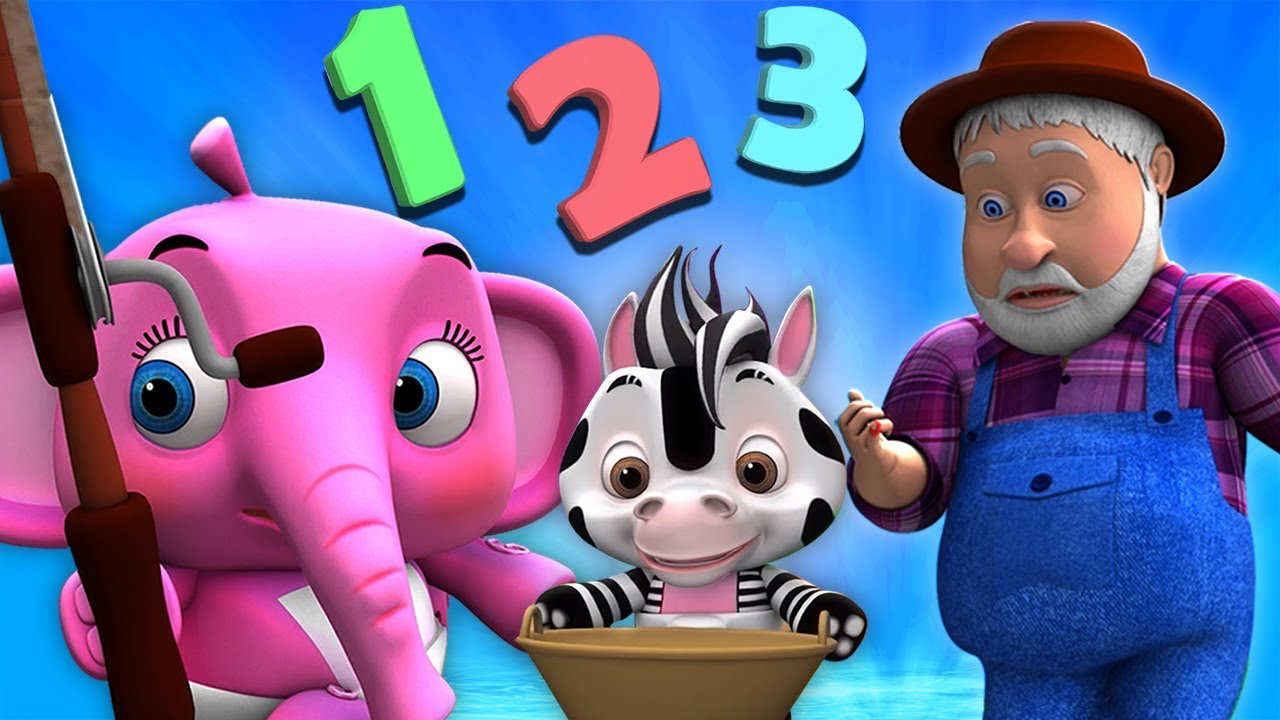 en gang jeg fanget en fisk i live | lære tall | Barnesanger  | Caught a Fish Alive | Kids Tv Norsk