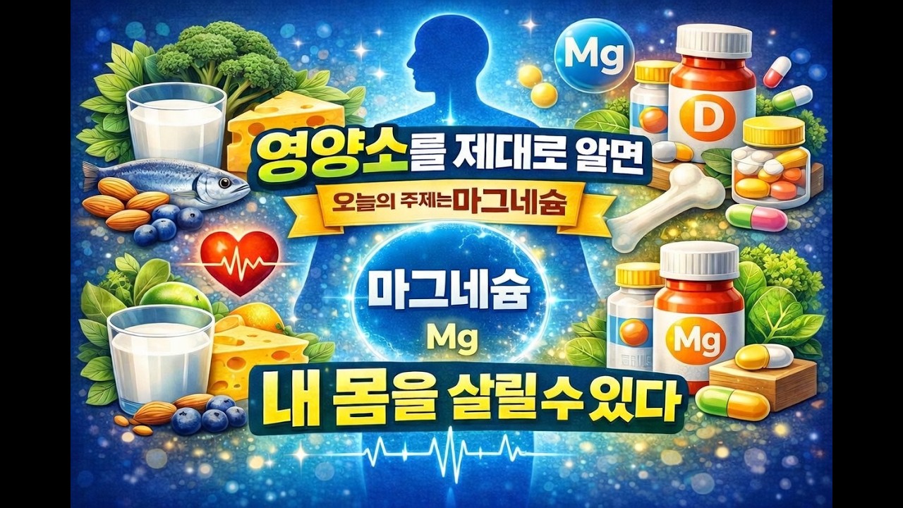 마그네슘의 역할(영양소 내몸을 살릴수 있다)