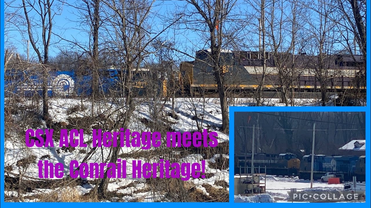 CSX Heritage Unit Meet! Conrail Heritage meets the Atlantic Coast Line Heritage @ Brunswick!