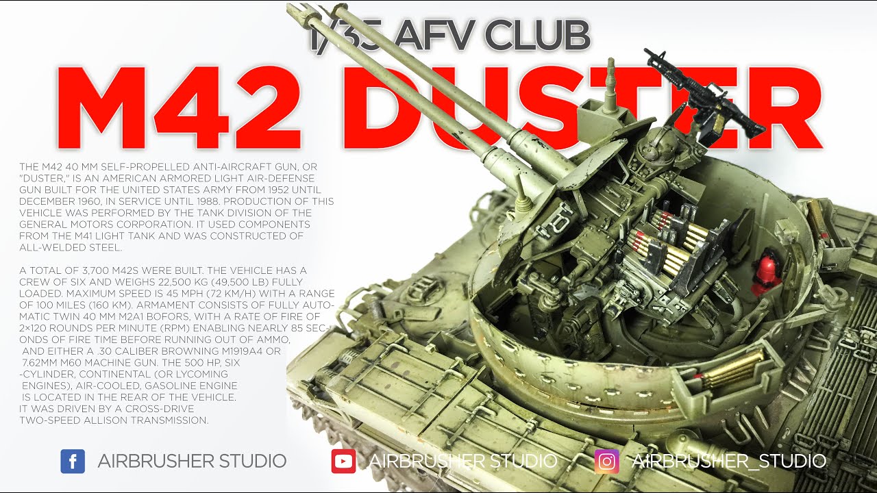 M42 DUSTER - 1/35 AFV CLUB SCALE MODEL