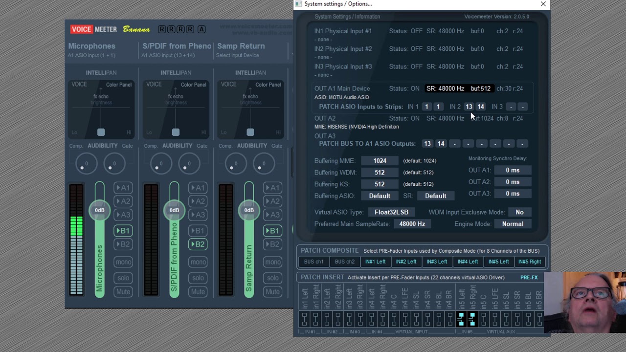 Using Voicemeeter to interface DAW through ASIO hardware and a 