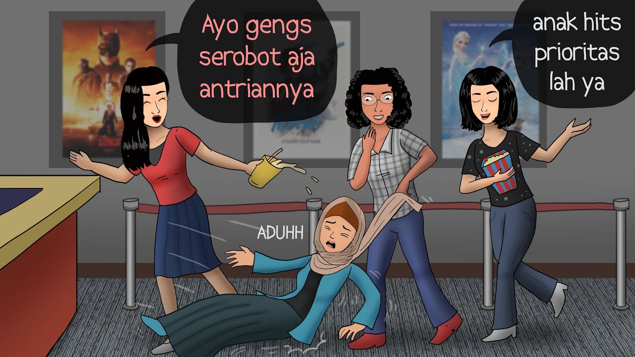 Geng cewek2 berisik sok cantik kena karma | Kompilasi Kartun Eko Pocong Pikun #HORORMISTERI