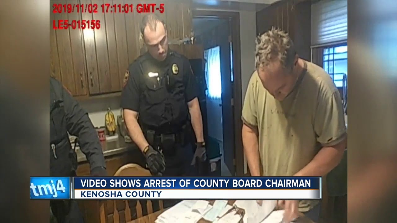 Body cam video shows Kenosha County Board Chairman arrest