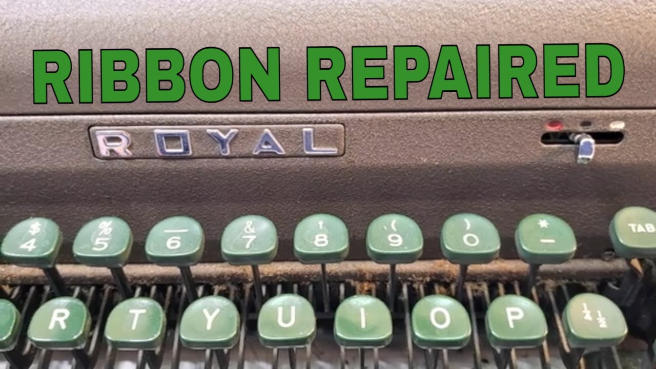 Royal Quite Deluxe Manual Typewriter Repaired Ribbon Vibrator not Lifting, Broken and Fixed