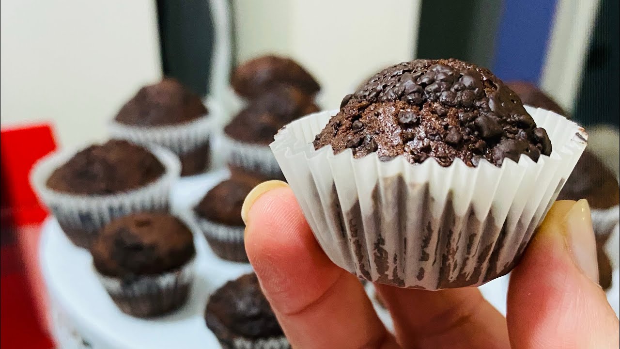Muffin al doppio cioccolato fondente...ad ogni morso le tue papille gustative impazziranno!