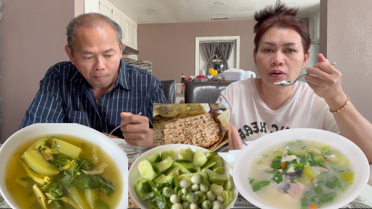 បេះននោងត្រឡាចនឹងបន្លែក្រោយផ្ទះចែកមុខម្ហូបគ្នារពីនាក់ប្ដីហេីយមិនផ្លេចទេចទេប្រហុកដុត