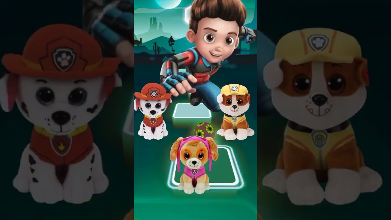 Paw Patrol Ryder - Skye - Rubble - Marshall (Dance)👈😂 -- Tiles Hop #pawpatrol #pawpatroluniverse