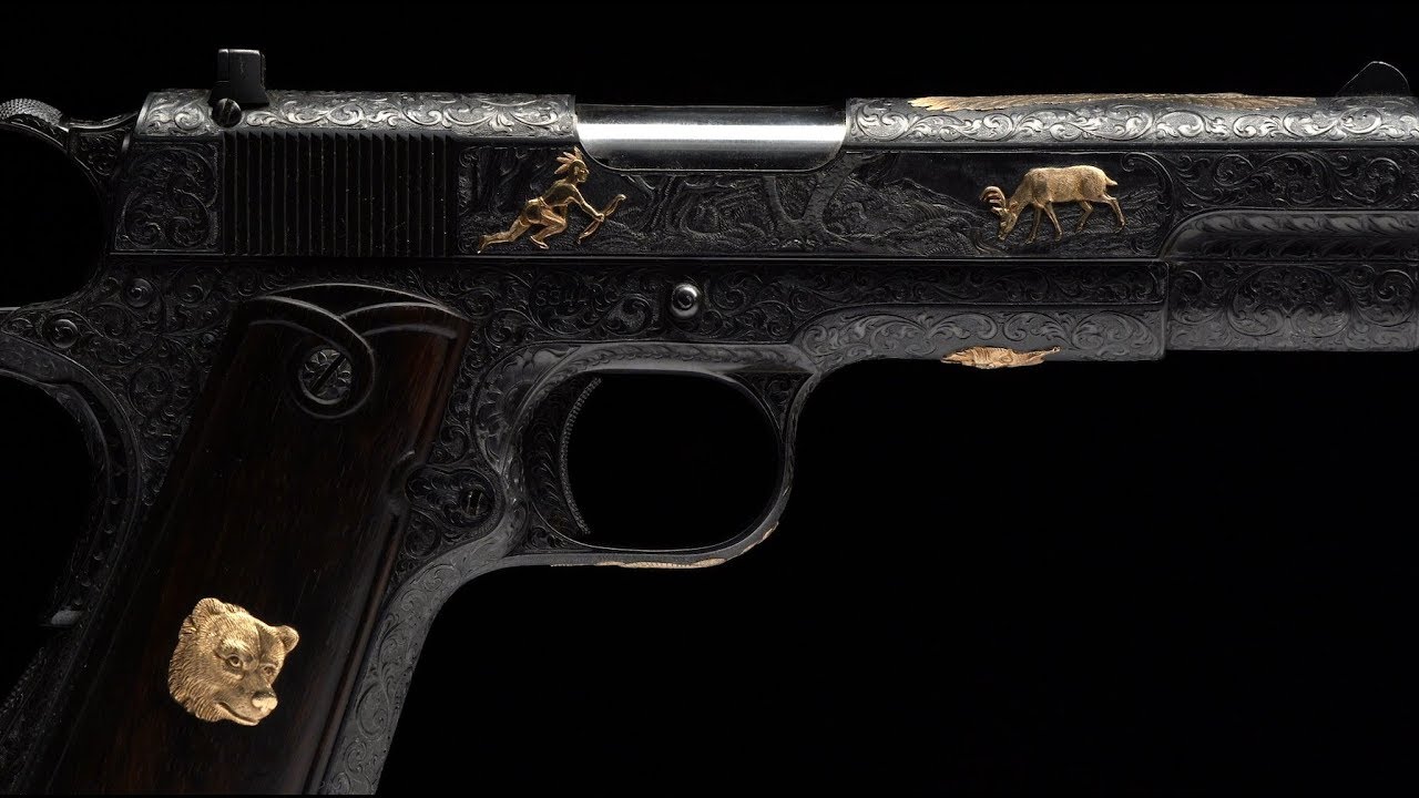 3 пистолета Colt с мастерской гравировкой