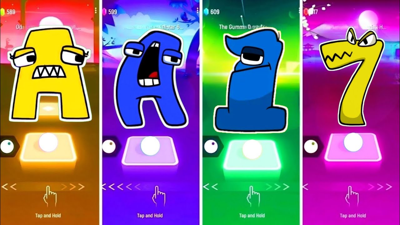 Alphabet Lore Yellow - A 🆚 New Blue - A 🆚 Alphabet Number - 1 🆚 7. 🎶 Who Is Best?🎵 Tell We? 😍
